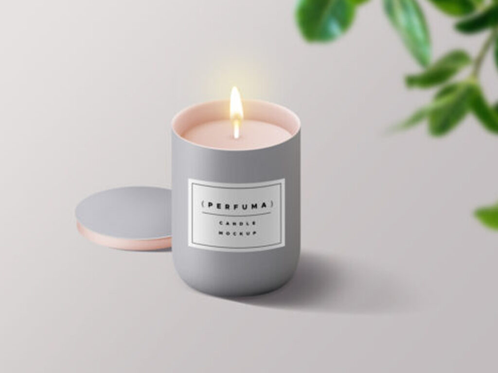 Branded Candle Mockup Free Download PSD File