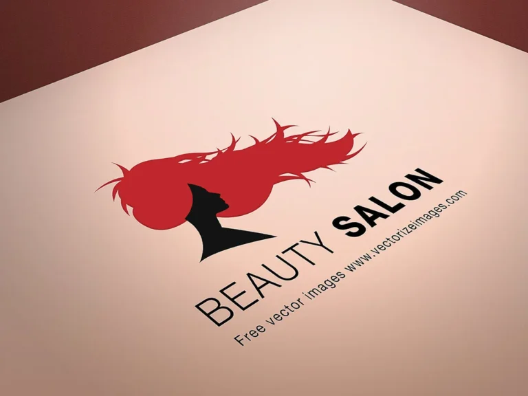 Free Download Beauty Salon Logo Mockup PSD File
