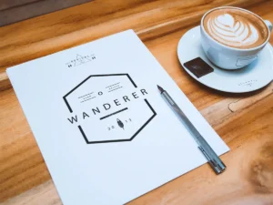 Letterhead and Coffee Cup Logo Mockup Free Download PSD File