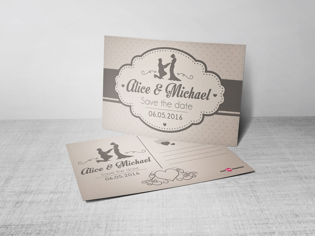 Invitations Postcard Mockup Free Download PSD File