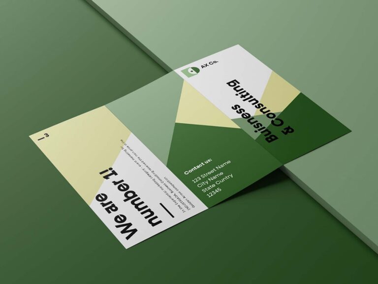 Realistic Trifold Brochure Mockup Free Download PSD File