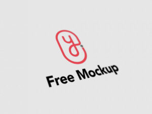 Minimal Perspective Logo Mockup Free Download PSD File