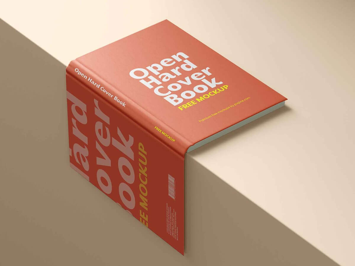 Edge Hardcover Book Mockup Free Download PSD File