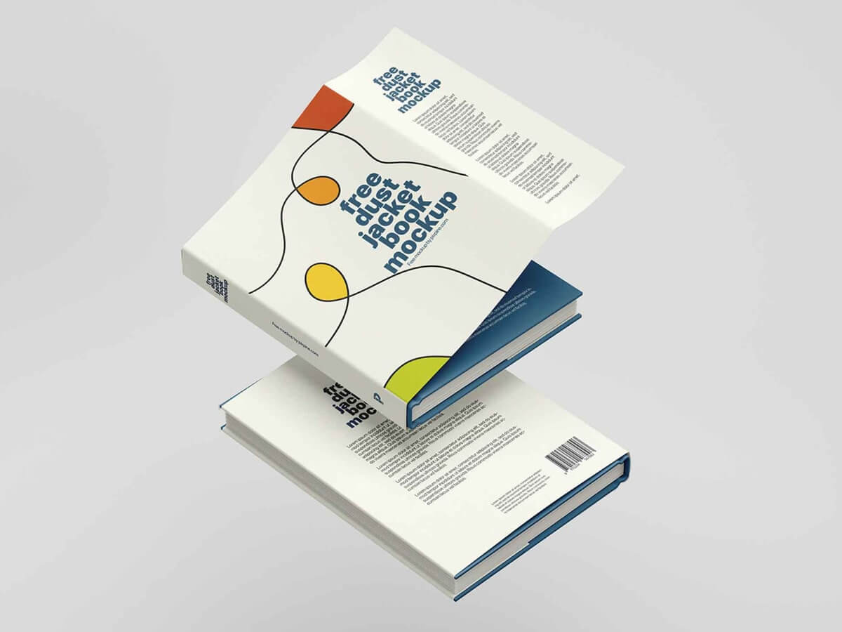 Dust Jacket Book Mockup Free Download PSD File