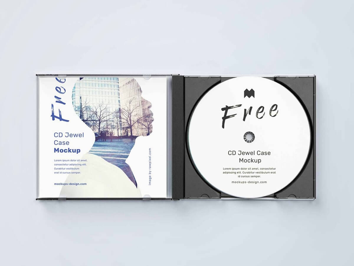 CD Jewel Case Mockup Free Download PSD File