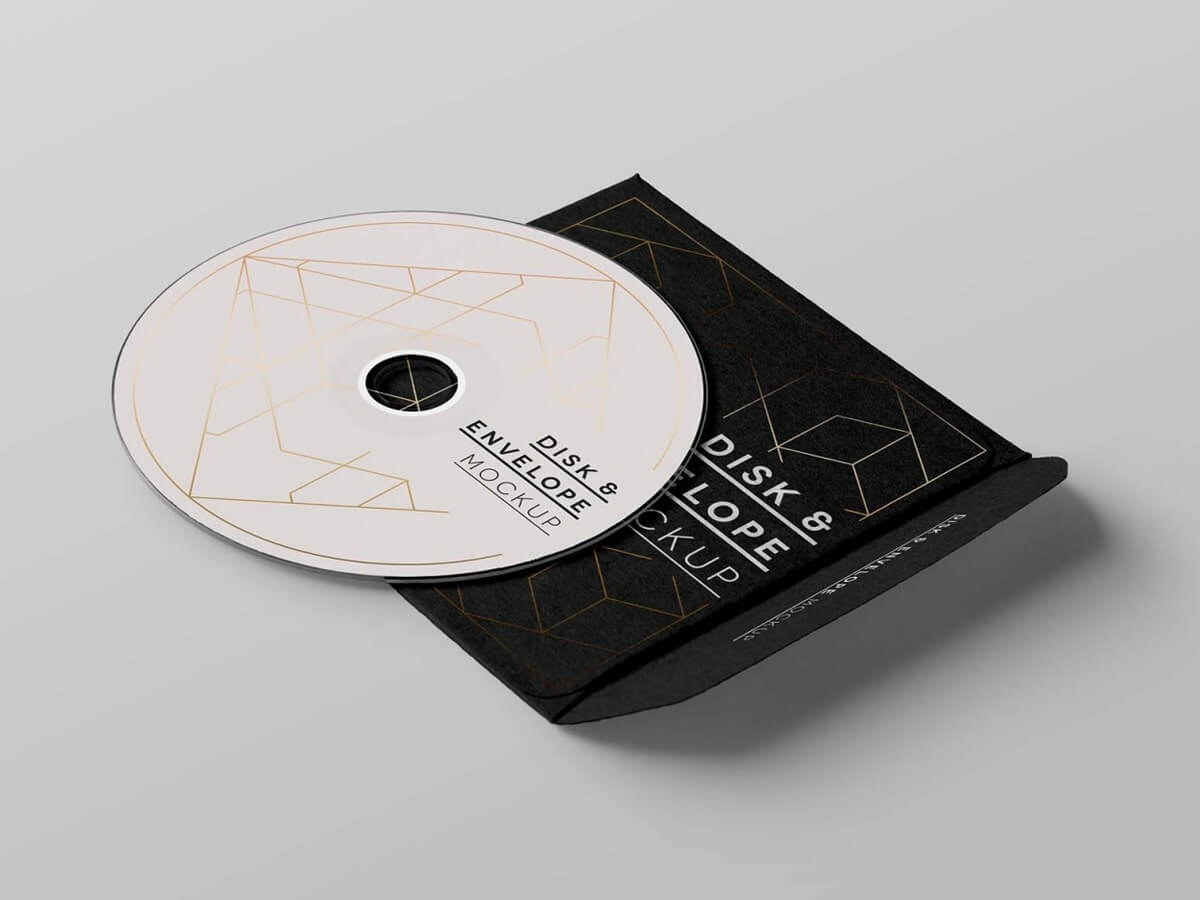 CD Disk Sleeve Mockup Free Download PSD File