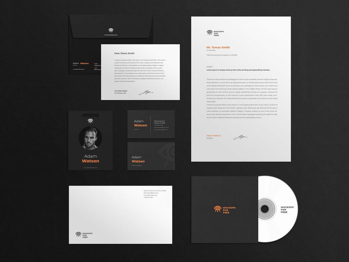 Corporate Identity Mockup Free Download PSD File