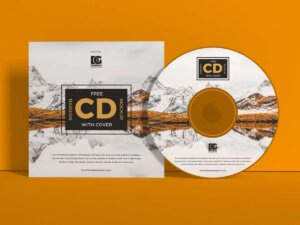 Branding CD Cover Mockup Free Download PSD File