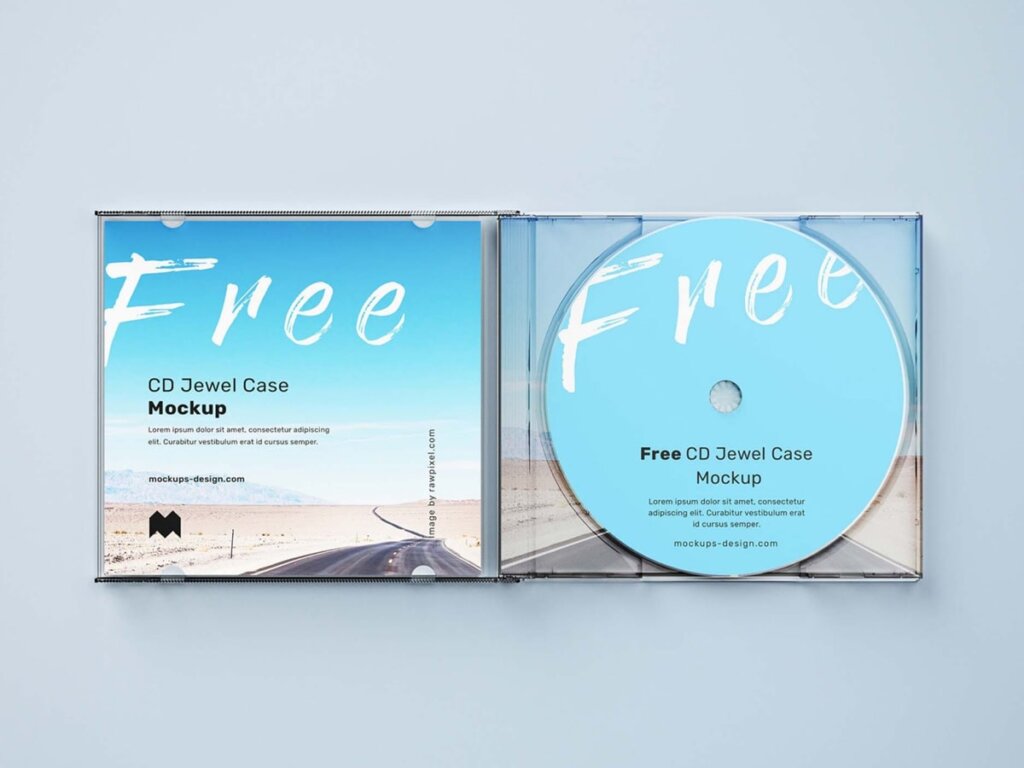 CD Jewel Case Mockup Free Download PSD File