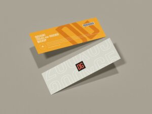 Coupon Discount Voucher Mockup Free Download PSD File