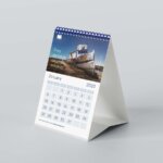 A5 Desk Calendar Mockup Free Download PSD File