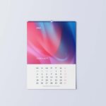 Angles Wall Calendar Mockup Free Download PSD File