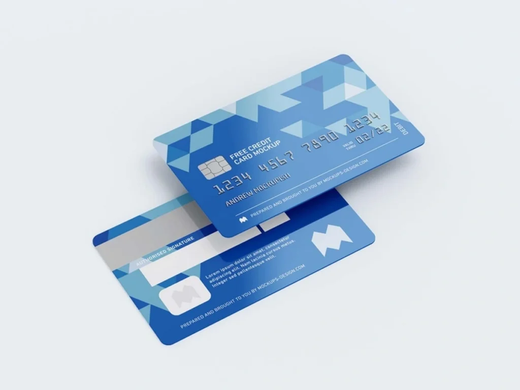 Free Credit Card Mockup Download PSD File