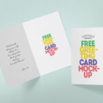 Foldable Greeting Card Mockup Free Download PSD File