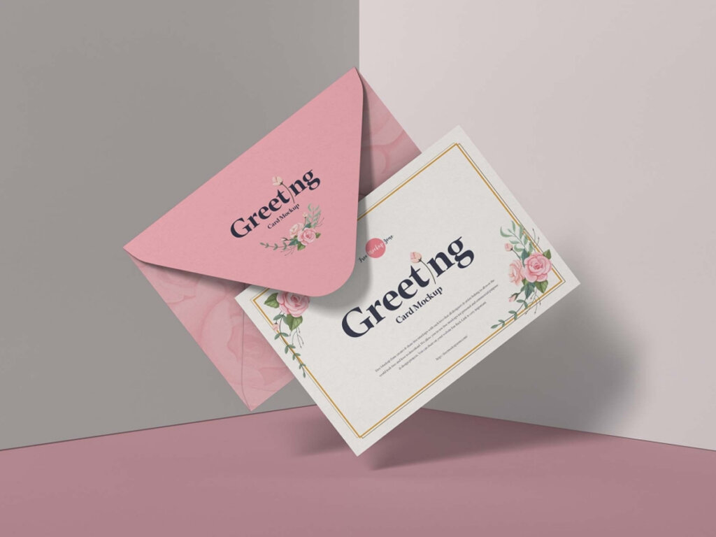 Modern Greeting Card Mockup Free Download PSD File