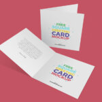 Folder Square Greeting Card Mockup Free Download PSD File