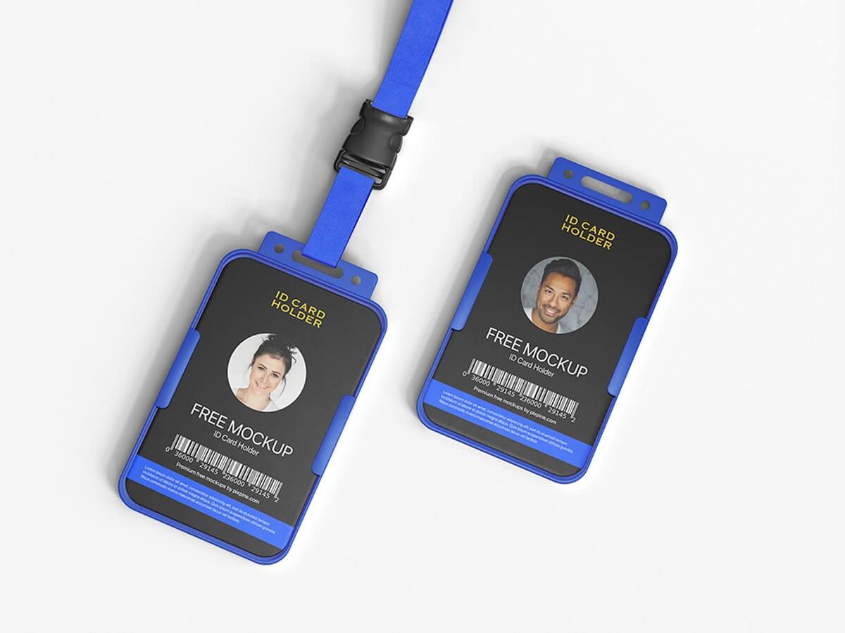 Corporate ID Card Holder Mockup Free Download PSD File