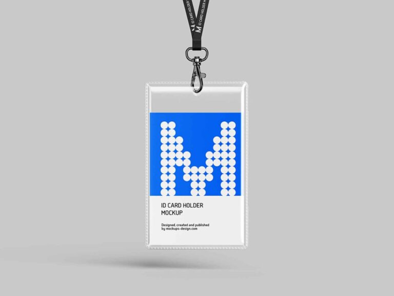 ID Card Holder Mockup Free Download PSD File