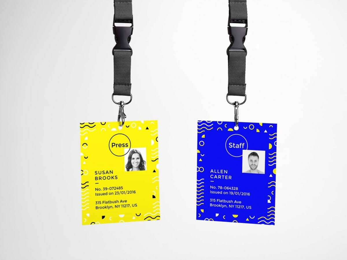 Free Download Hanging ID Card Mockup PSD File