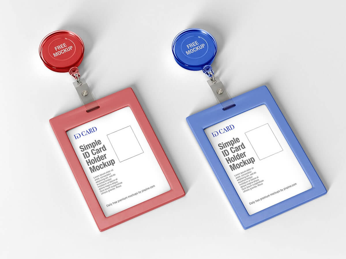 Company ID Card Holder Mockup Free Download PSD File