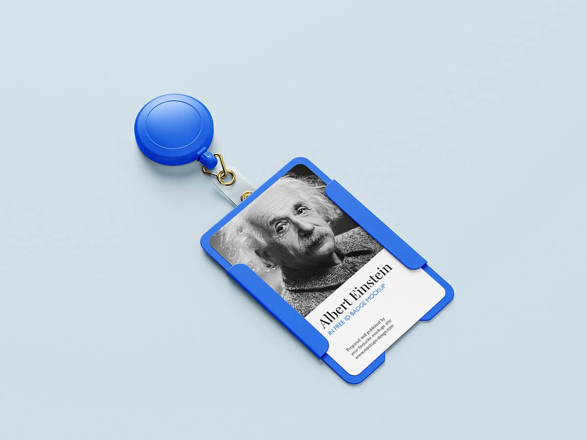 ID Badge Holder Mockup Free Download PSD File