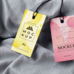 Fabric Label Tags Mockup Free Download PSD File