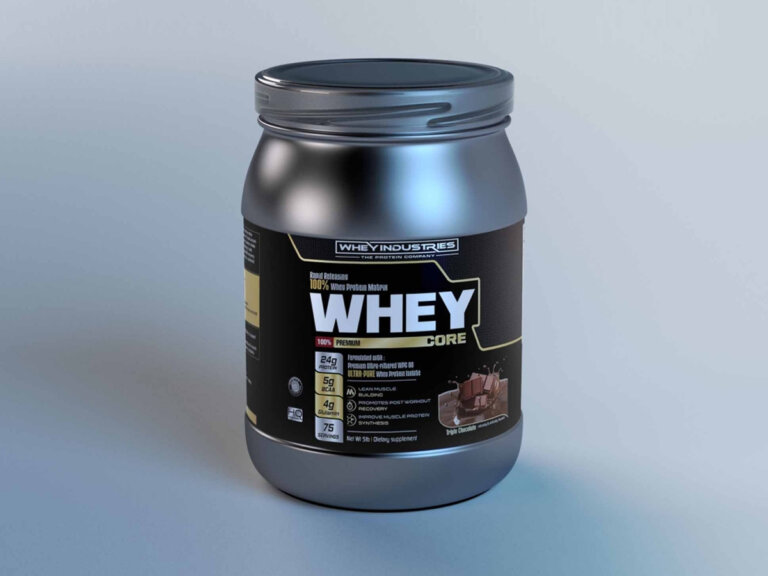 Whey Protein Label Mockup Free Download PSD File
