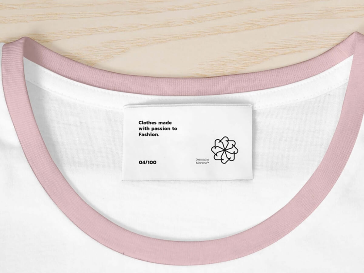 T-Shirt with Label Mockup Free Download PSD File